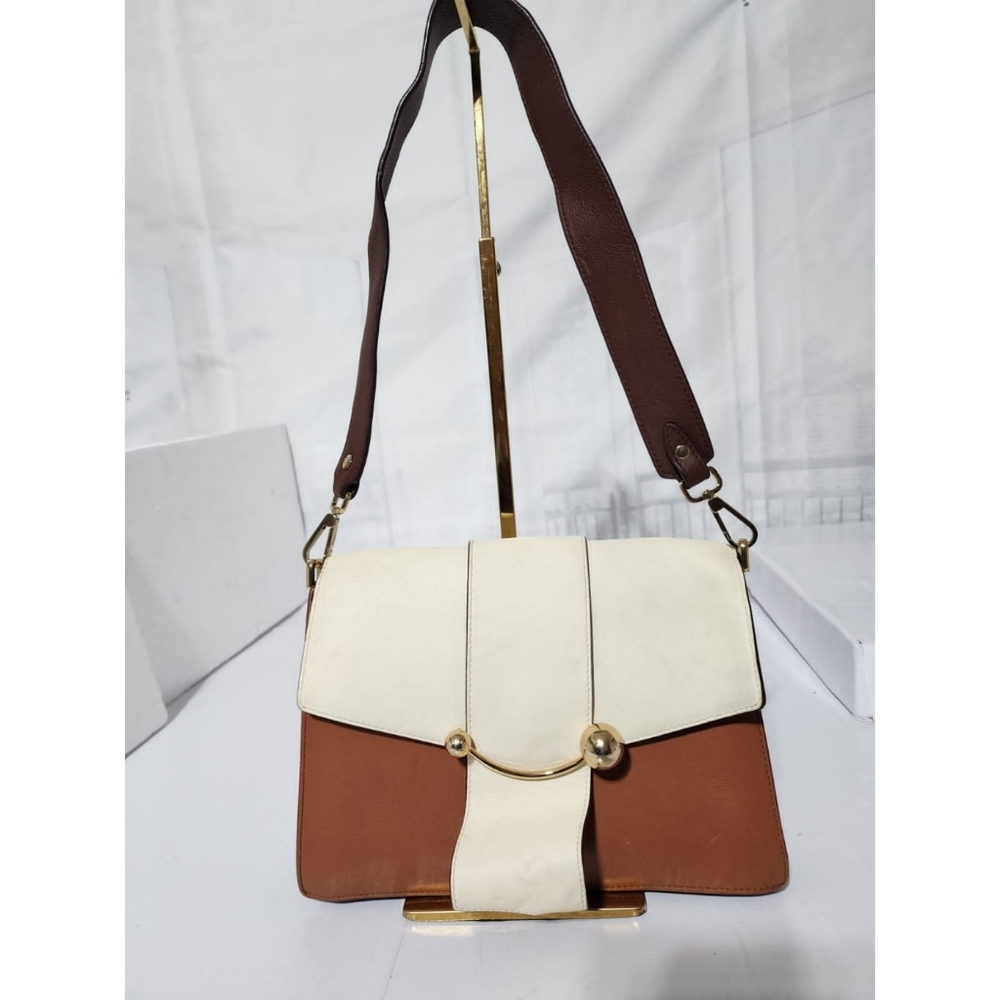 Strathberry Brown and Cream Shoulder Bag